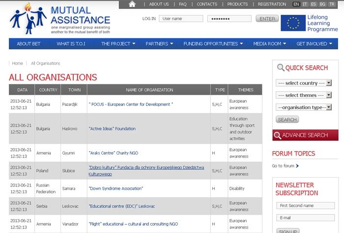 Mutual Assistance Website