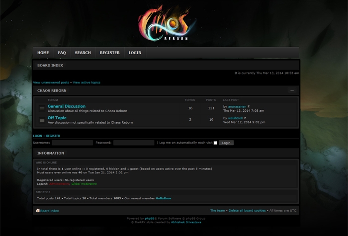 Kickstarter for Chaos Reborn